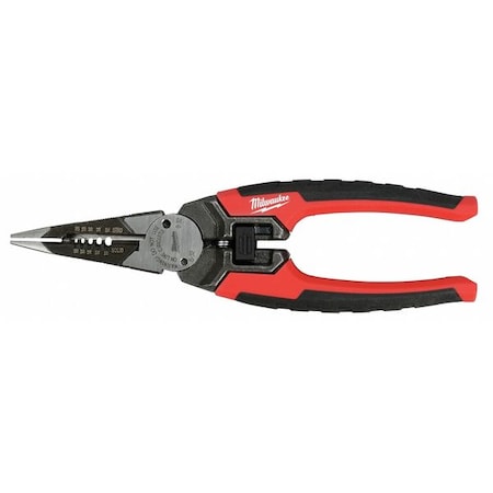Milwaukee Tool Needle Nose Plier, 7-1/2 in., Smooth 48-22-3069