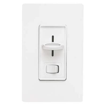 LUTRON Lighting Dimmer, Slide, Decora, 300W, White CTELV-303P-WH