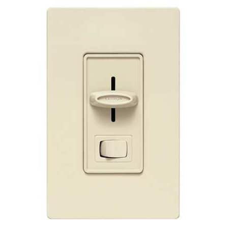 LUTRON Lighting Dimmer, Slide, 1000W, Decora, Ivory CT-103P-IV