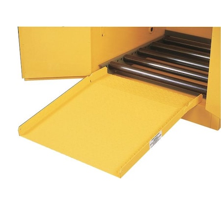 Justrite Drum Cabinet Ramp, Yellow 25932
