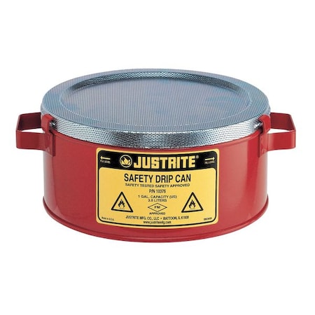 Zoro Select Drip Pan, Red, Circle, 1 gal 10376