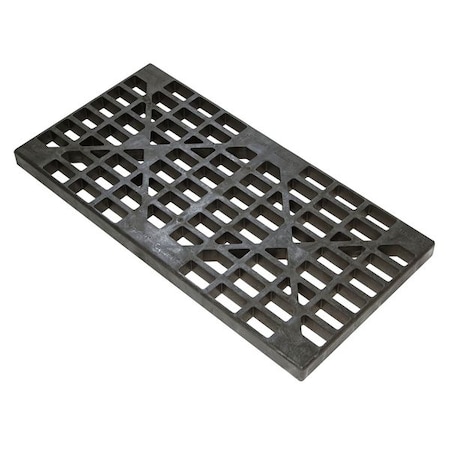 Justrite Replacement Grate, 48" L, 24" W, Recycled Polyethylene, 24 in W x 2-1/2 in H x Black 28259
