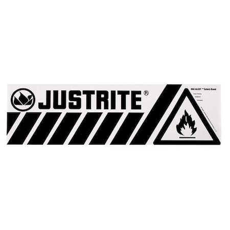 Justrite Warning Label, 5 In. H, 17-1/2 In. W 29003