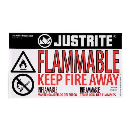 Justrite Safety Band Label, 6 In. H 29004