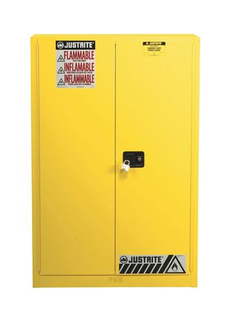 JUSTRITE Flammable Cabinet, 60 gal., Yellow 894510