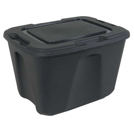 Homz Stack & Nest Storage Tote W/ Lid, 18 gal, 23-1/2 in L x 17-1/2 in W x 15-1/2 in H, Gray 6518GRMC.08