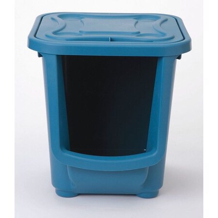 Homz Stacking Bin, Blue, polypropylene, 2.38 cu. ft. Volume Capacity 7710GRRB.06