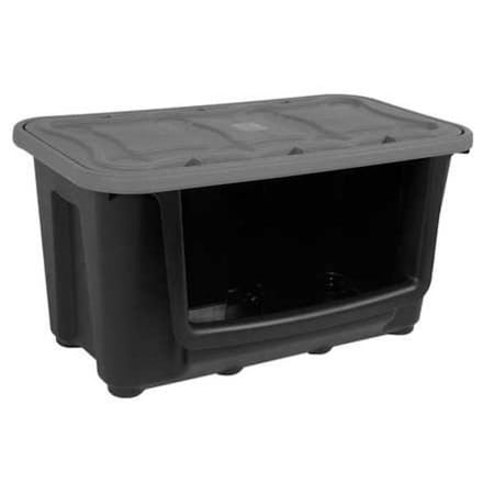 Durabilt Storage Tub Stacking Bin, 4.61 cu ft, Black, Polypropylene 7720GRBK.06
