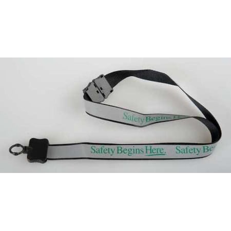 Quality Resource Group Lanyard, 16 in Gray, Green 23GLYSH