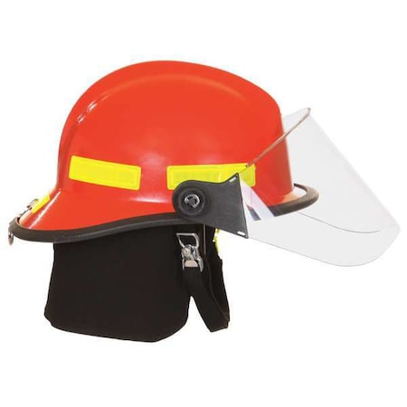 Fire-Dex Fire Helmet, Fiberglass, Yes, White, Fits Hat Size 6-1/2 to 9 , Modern 911H731