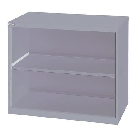 Lista Open Front Shelf Base Storage Cabinet, 33-1/2 in H, 40-1/4 in W, 28-1/2 in D, No Handle, Gray XSHS0750-TSC/LG