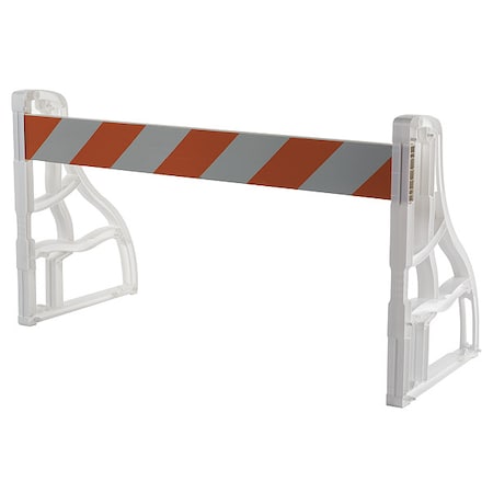 Zoro Select A-Cade Barricade Kit, Polypropylene, Engineer, 40 in Height, 96 in Length, 34 lb, Orange/White 97-01-004-013
