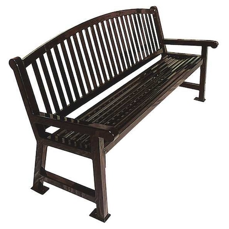 Ultrasite Outdoor Bench, 72 in. L, 27 in. W, Black 922-B6-Black