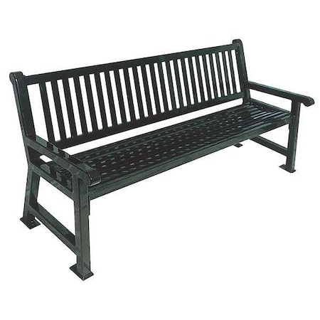 Ultrasite Outdoor Bench, 48 in. L, 36 in., Black 922-S4-Black