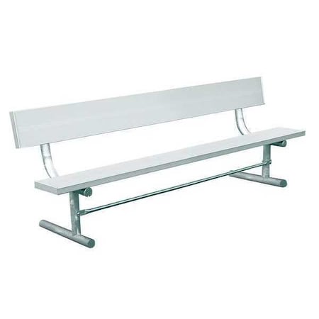 Ultrasite Outdoor Bench, 72 in. L, Silver 940P-A6