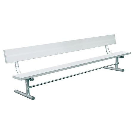 Ultrasite Outdoor Bench, 96 in. L, Silver 940P-A8