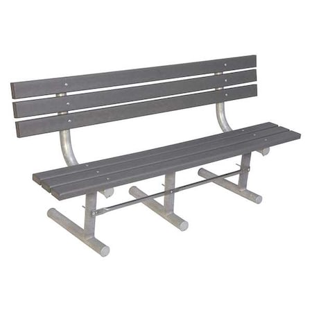 Ultrasite Outdoor Bench, 72 in. L, Gray, Recycled Plastic g940P-GRY6