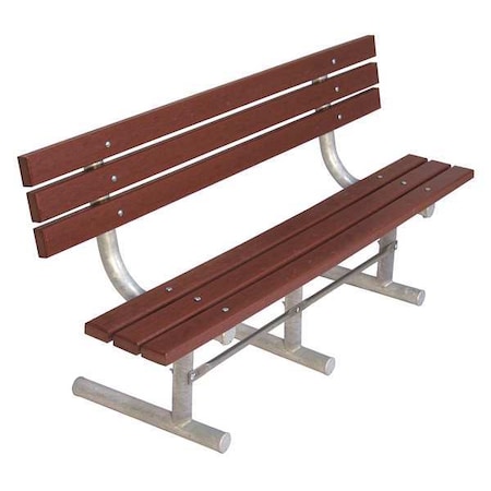 Ultrasite Outdoor Bench, 72 in. L, Brown, Recycled Plastic g940P-BRN6