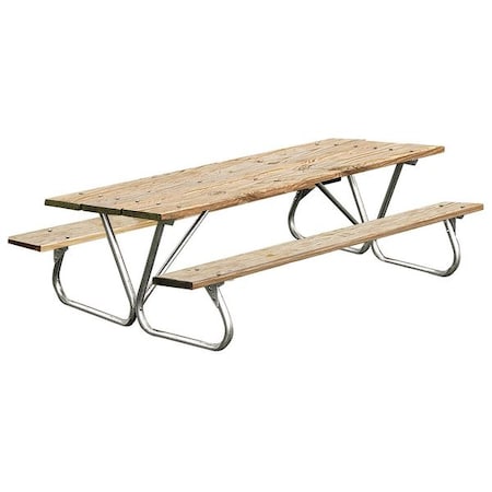 Ultrasite Rectangle Picnic Table, Woodtone, Pressure Treated Wood, 96 in L, 30-1/4 in H Overall Plank gBT158-PT8