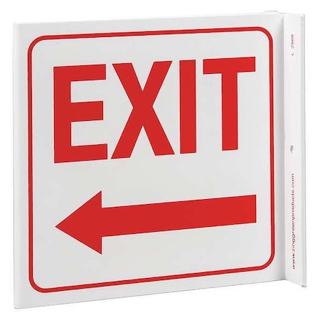 Zing Exit Sign, Plastic, 7