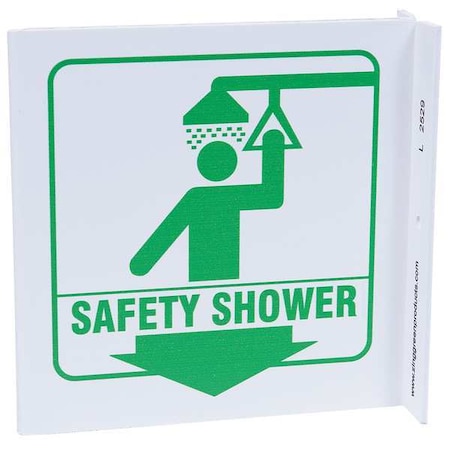 Zing Safety Shower, Plastic, 7" x 7", With Mounting Holes, L-Shaped 2529