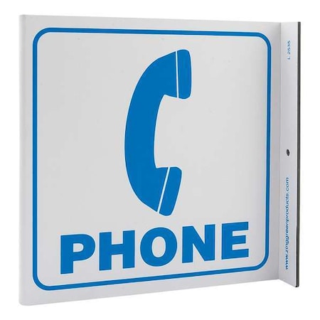 Zing Phone, Plastic, 7 in x 7 in, L-Shaped, With Mounting Holes 2535