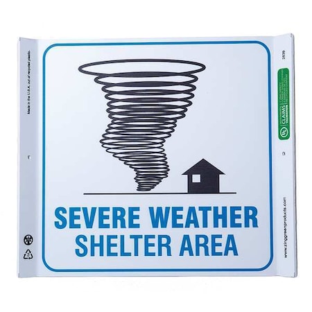 Zing Emergency Sign, 10 in Height, 10 in Width, Plastic, English 2639