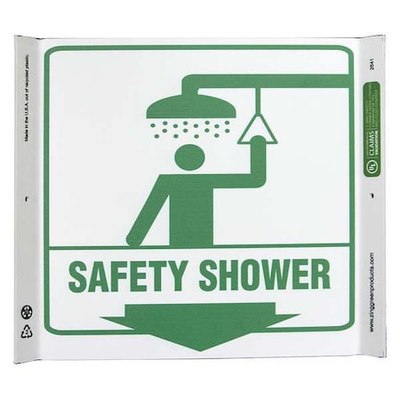 Zing Safety Shower, Plastic, 10" x 10", With Mounting Holes 2641