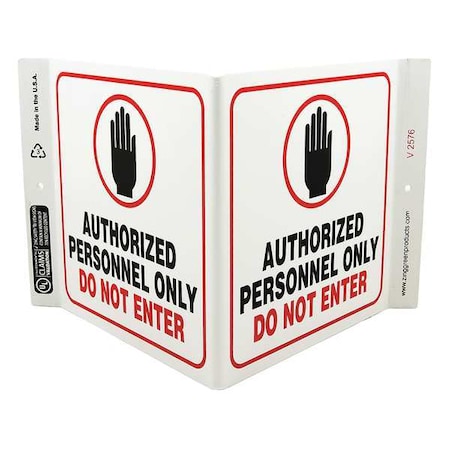 Zing Security Sign, 7 in Height, 12 in Width, Plastic, V-Shaped, English 2576