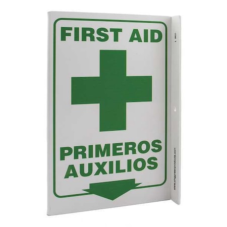 Zing First Aid/Primeros Auxilios, Plastic, 11" x 8", With Mounting Holes, L-Shaped 2621