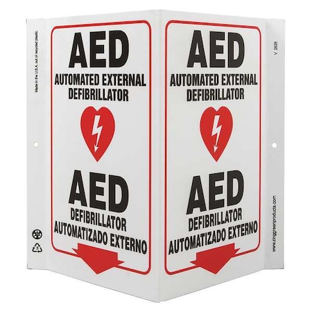 Zing AED Automated External Defibrillator/AED Defibrillator Automatizado Externo, Plastic, 11 in x 7 in 2626