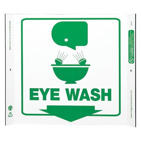 Zing Eye Wash, Plastic, 10" x 10", With Mounting Holes 2636