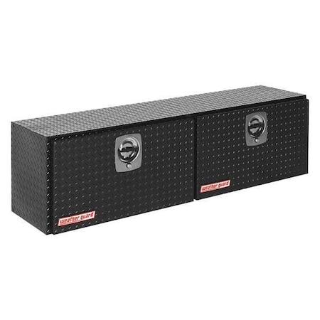 Weather Guard Truck Box, Topside, Aluminum, 64-1/4"W, Black, 10.8 cu. ft. 365-5-02