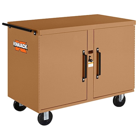 Knaack STORAGEMASTER Jobsite Mobile Workbench, 46-1/4" W x 25" D x 37-1/2" H, Tan 49