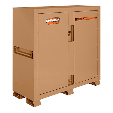 KNAACK Model 109 JOBMASTER Cabinet, 60" W x 24" D x 60" H, 16-Gauge Steel, Tan, 47.5 cu ft 109