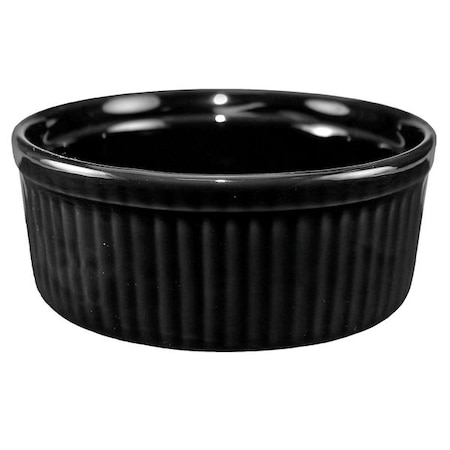Iti Fluted Ramekin, 8 oz Cap., Black, PK36 RAMF-10-B