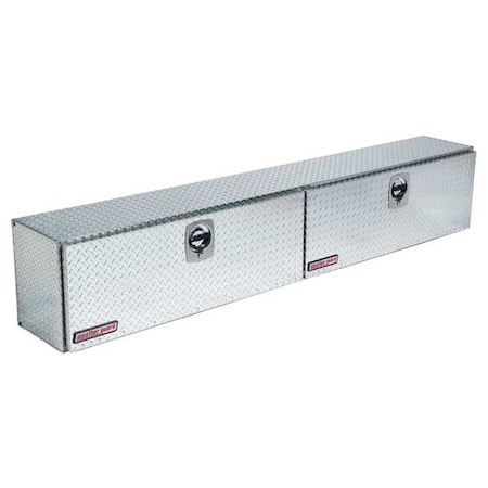 Weather Guard Truck Box, Topside, Aluminum, 96-1/4"W, Silver, 11.8 cu. ft. 396-0-02