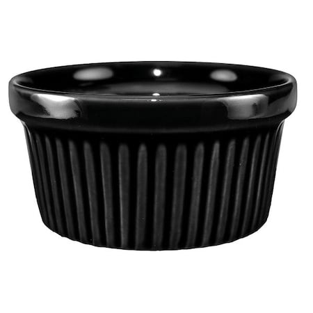 Iti Fluted Ramekin, 4 Oz, Black, PK36 RAMF-4-B