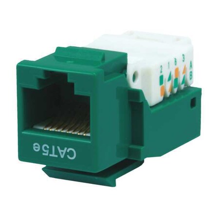 Monoprice Datacom Jack, Cat5, Tooless, Green 1078