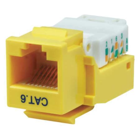 Monoprice Datacom Jack, Cat6, Tooless, Yellow 5622