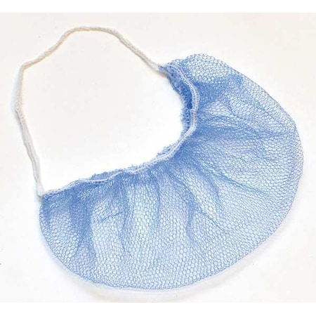 Action Chemical Beard Net, Nylon, Polyester, 18 in Dia., Blue, Universal, 1000 PK BN18B