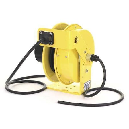 K & H Industries Cord Reel, Flying Lead, 14 AWG, Yellow Reel Color, 30 ft Length RTFD3L-WW-B14G