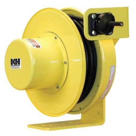 Kh Industries Cord Reel With Hand Lamp, Spring Retracted, Flying Lead, 10 AWG, Yellow Reel Color, 50 ft Length RTFP4L-WW-B10K