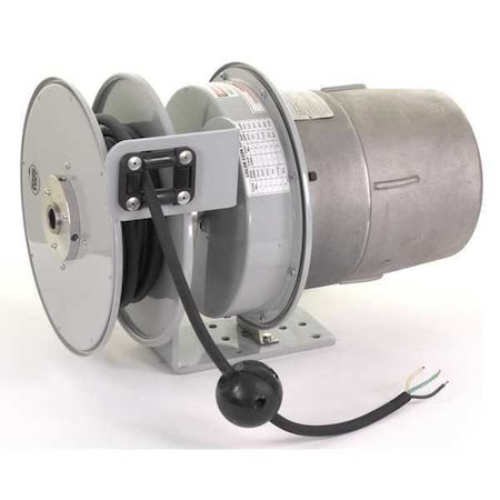 Kh Industries Cord Reels, Spring Retracted, Flying Lead, 14 AWG, Gray Reel Color, 20 ft Length, 0 Outlets RTSD4L-WW-B14E