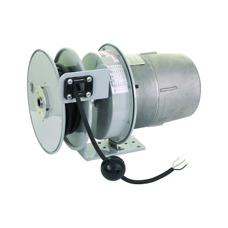 Kh Industries Cord Reels, Spring Retracted, Flying Lead, 14 AWG, Gray Reel Color, 50 ft Length, 0 Outlets RTSD3L-WW-B14K