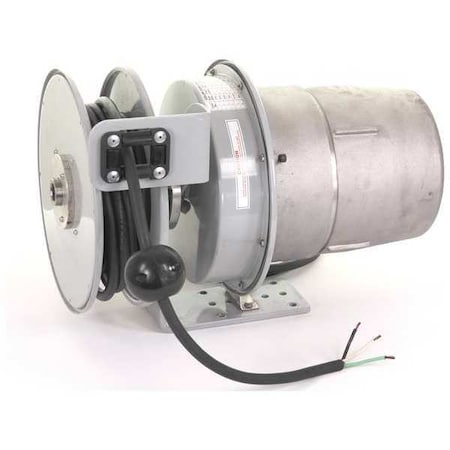 Kh Industries Cord Reels, Spring Retracted, Flying Lead, 12 AWG, Gray Reel Color, 30 ft Length, 0 Outlets RTSD3L-WW-B12G
