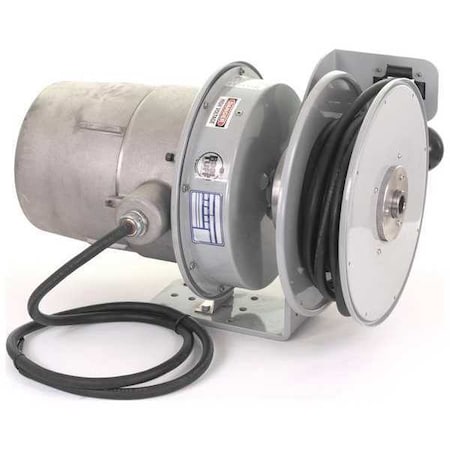 Kh Industries Cord Reels, Spring Retracted, Flying Lead, 12 AWG, Gray Reel Color, 50 ft Length, 0 Outlets RTSA3L-WW-B12K