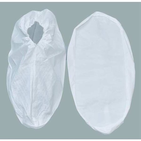 Action Chemical Disposable Shoe Covers, Polyolefin, White, Slip Resistant Sole: No , XL 1070