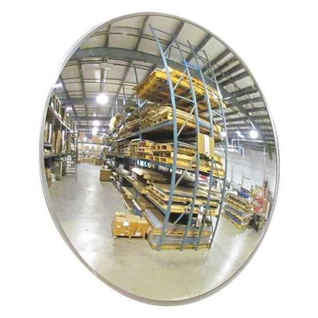 Zoro Select Indoor Convex Mirror, Acrylic, 30", Hardboard, Round, 160 Degrees Viewing Angle SCVI-30T