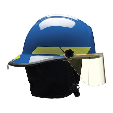 Bullard Fire Helmet, Thermoplastic, 6-Point Sure-Lock(R) Ratchet, Blue, Fits Hat Size 6-1/2 to 8 , Modern PXSBL